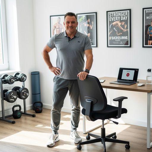 Csoportos edzés, ahol a résztvevők otthon, szőnyegen végzik a mozgást.